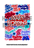 Mary Poppins - Musical Inspired Glossy Print - Originally Hand Drawn