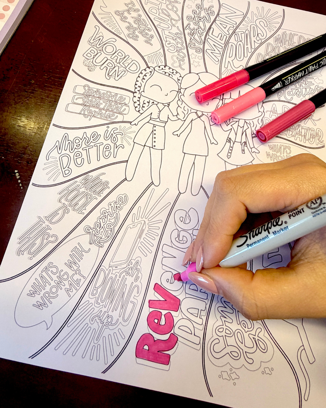 Mean Girls Colouring Sheet - Musical Inspired gift
