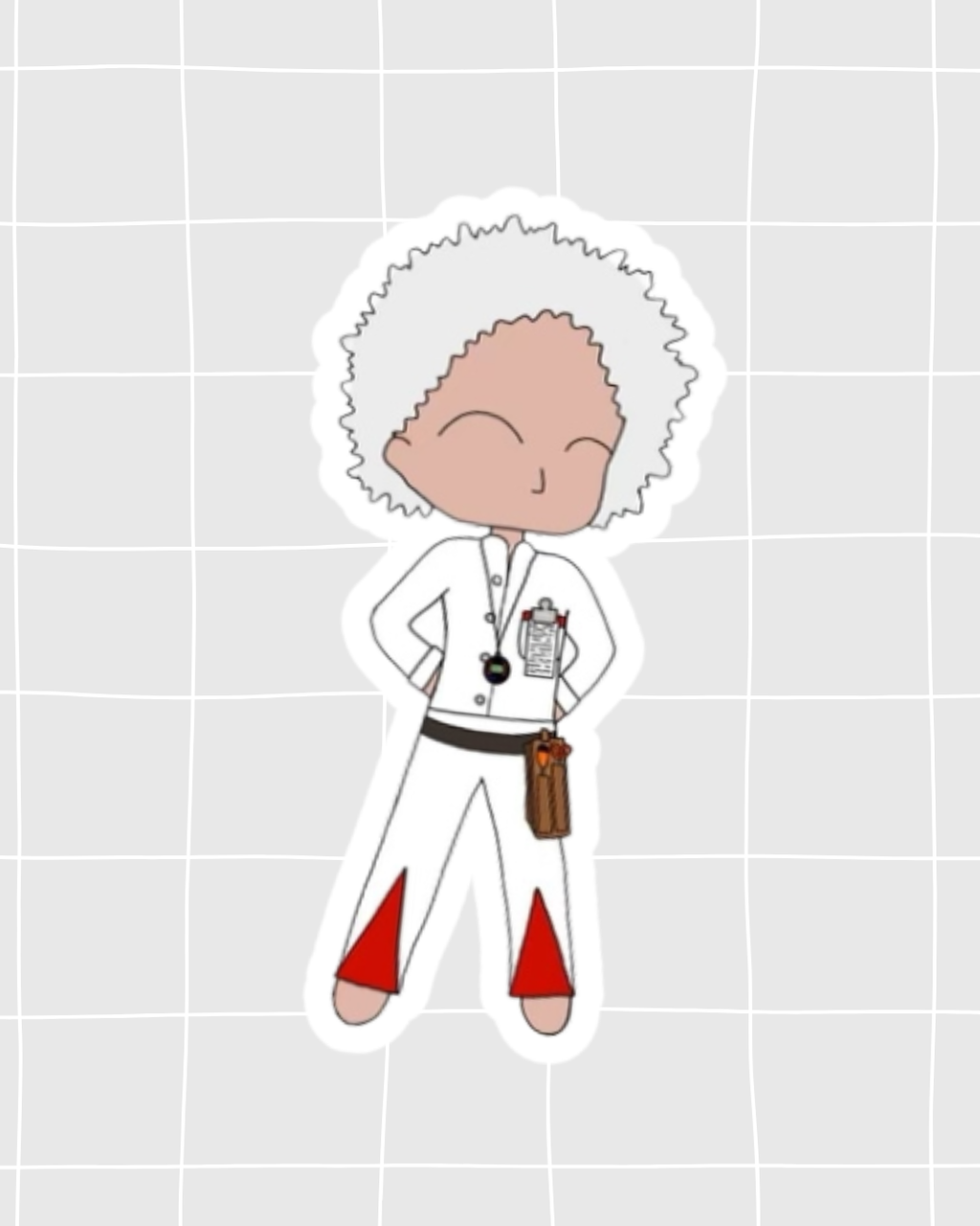Back to the future the Musical Inspired Vinyl Sticker – Doc | Perfect for Laptops, Water Bottles, Scrapbooks & More