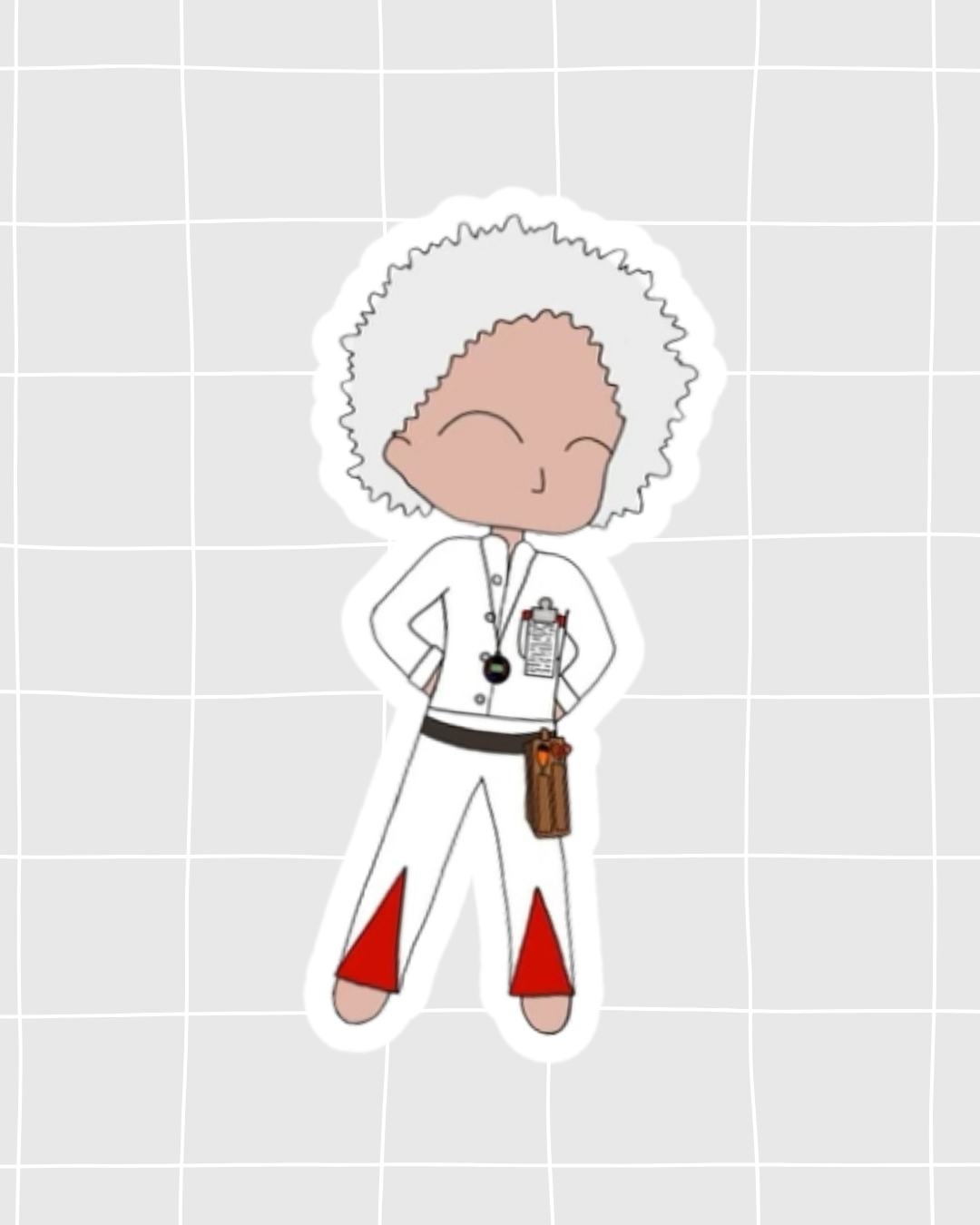 Back to the future the Musical Inspired Vinyl Sticker – Doc | Perfect for Laptops, Water Bottles, Scrapbooks & More
