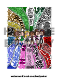 Six the Musical SWIRL poster - Musical Inspired Glossy Print - Originally Hand Drawn