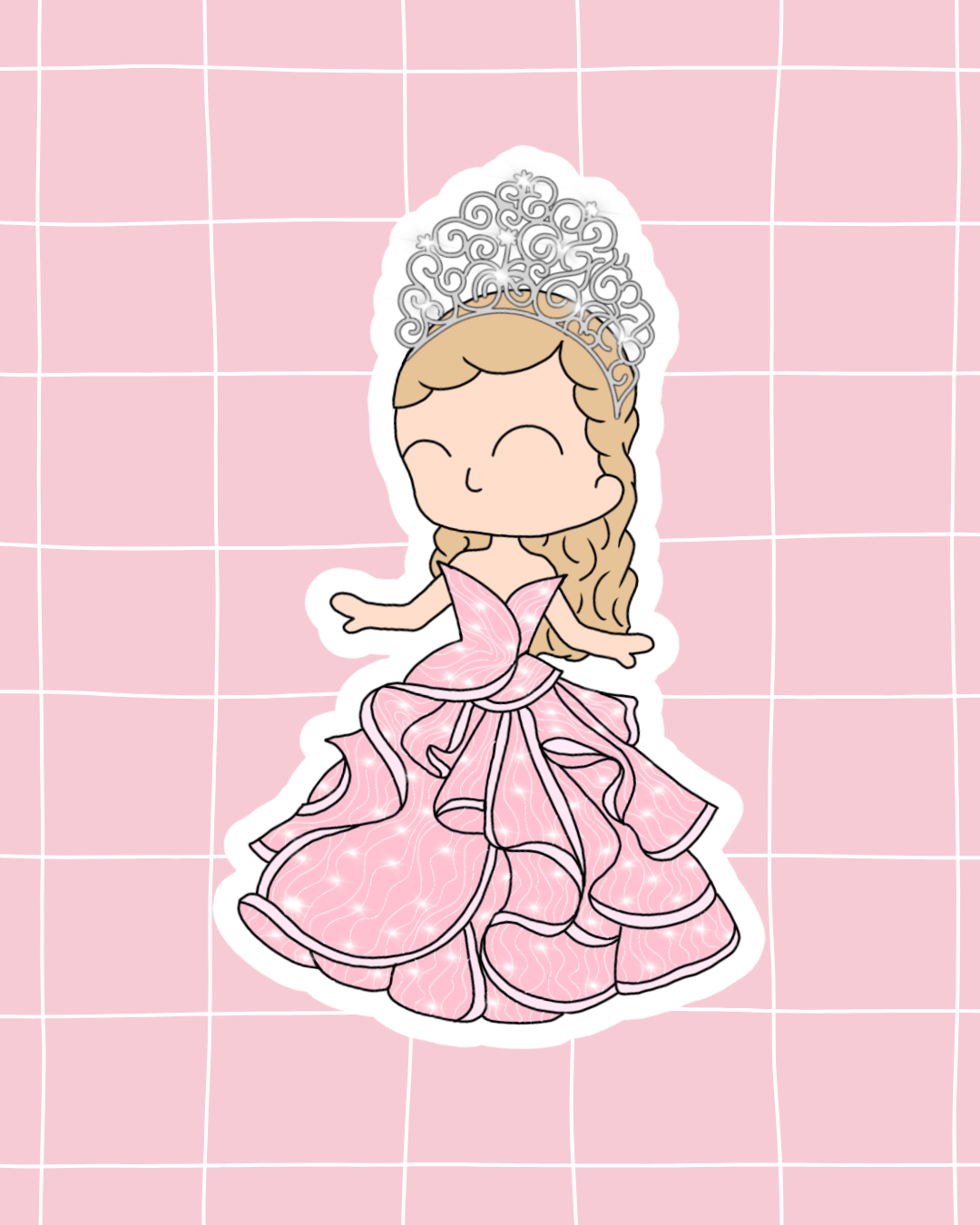 Wicked the Movie Inspired Vinyl Sticker |Glinda – Perfect for Laptops, Water Bottles, Scrapbooks & More