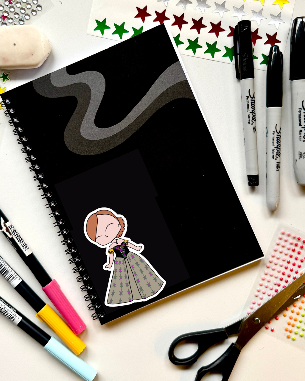 Frozen the Musical Inspired Vinyl Sticker – Anna- Coronation | Perfect for Laptops, Water Bottles, Scrapbooks & More