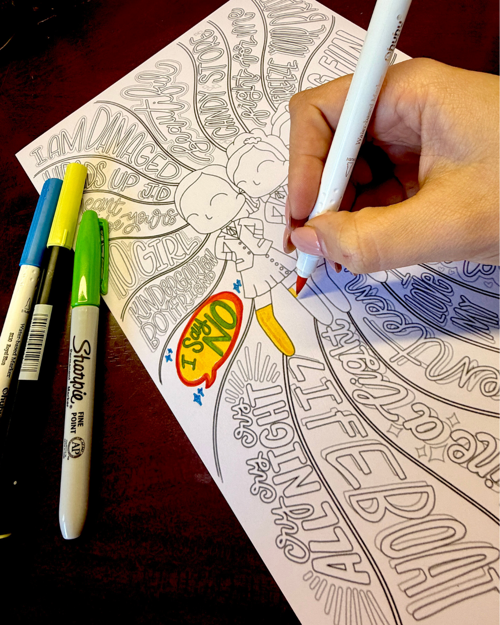 Heathers Colouring Sheet - Musical Inspired gift