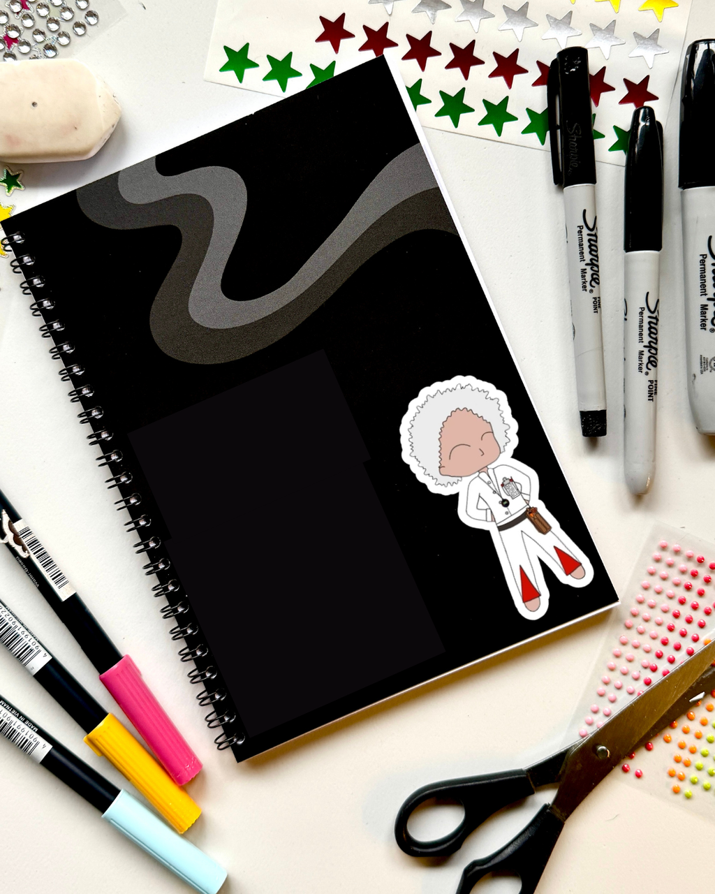 Back to the future the Musical Inspired Vinyl Sticker – Doc | Perfect for Laptops, Water Bottles, Scrapbooks & More