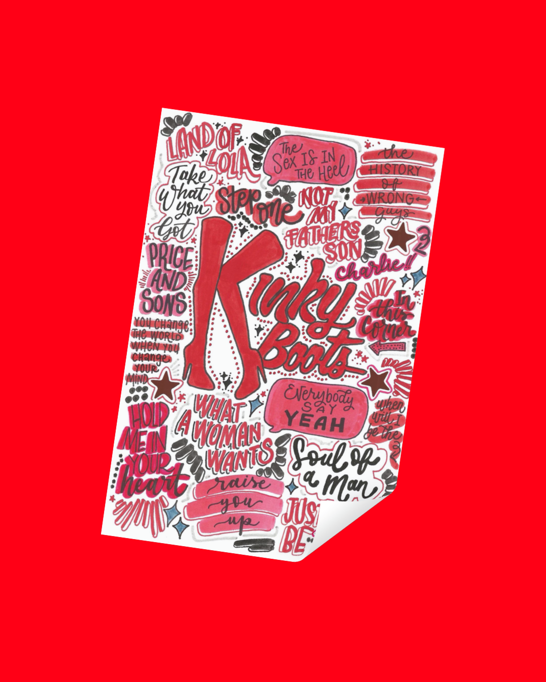 Kinky Boots Inspired Vinyl Poster Sticker – Perfect for Laptops, Water Bottles, Scrapbooks & More