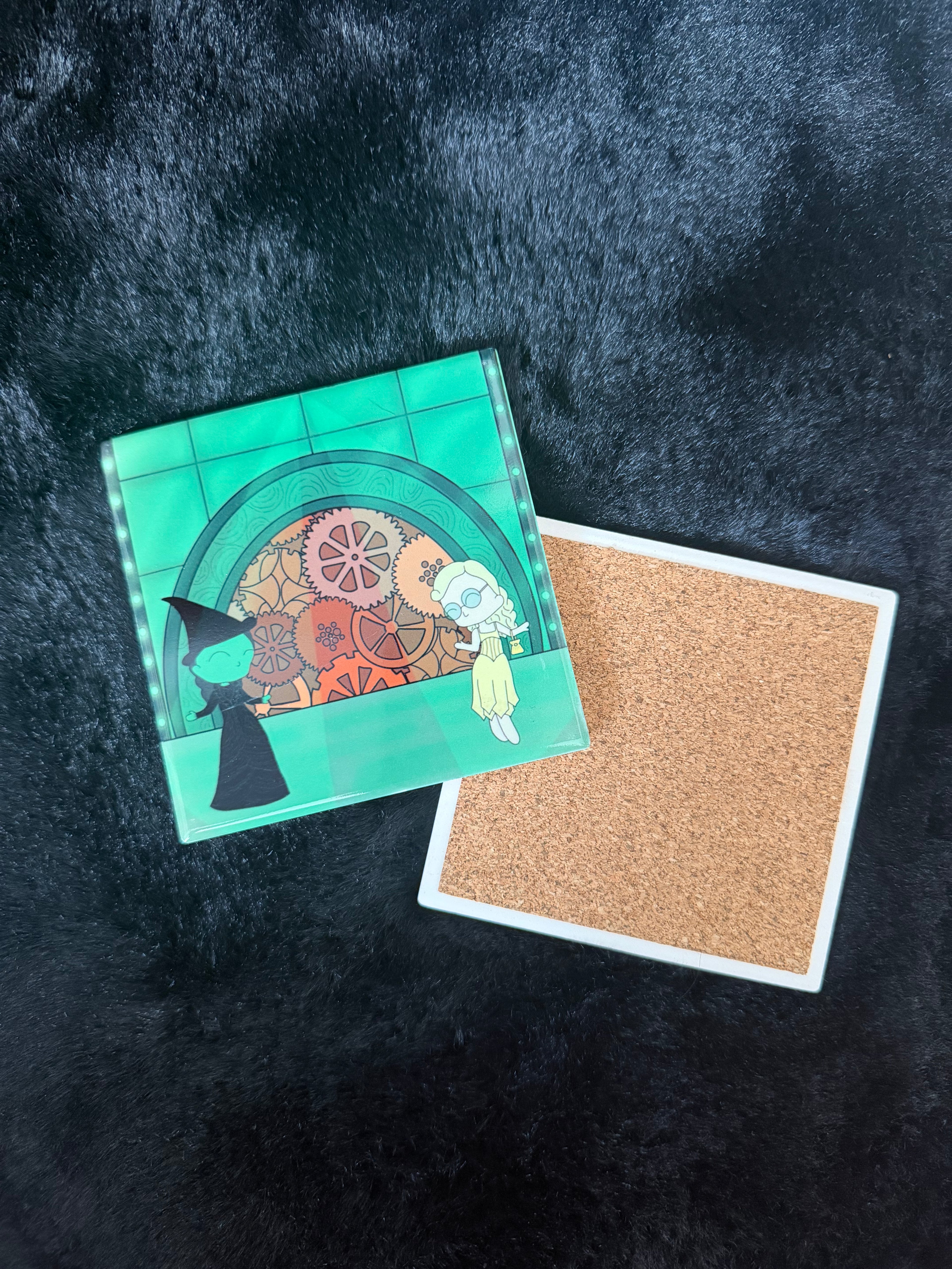 Wicked the Musical Inspired Hand Pressed Coaster