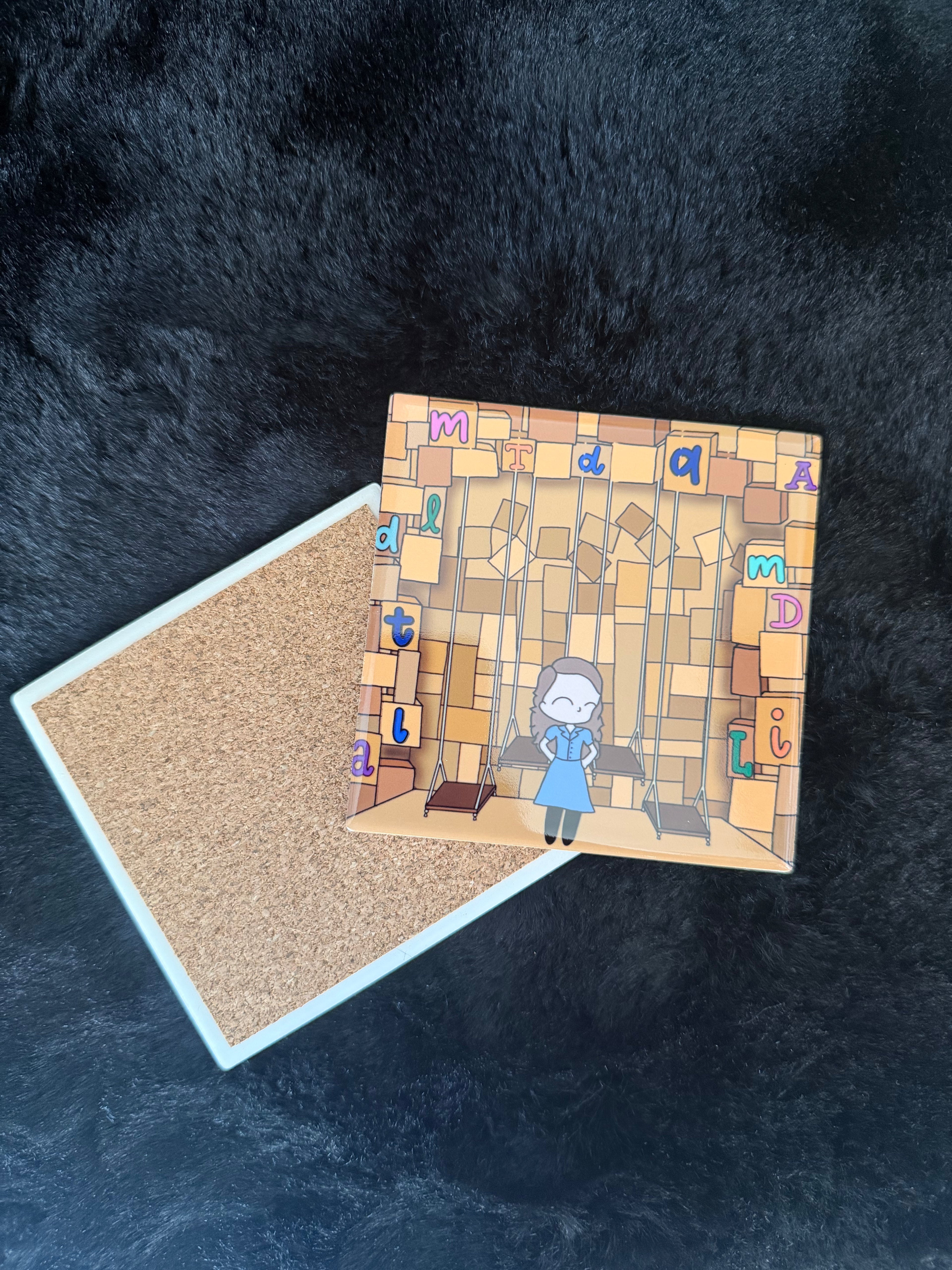 Matilda Inspired Hand Pressed Coaster