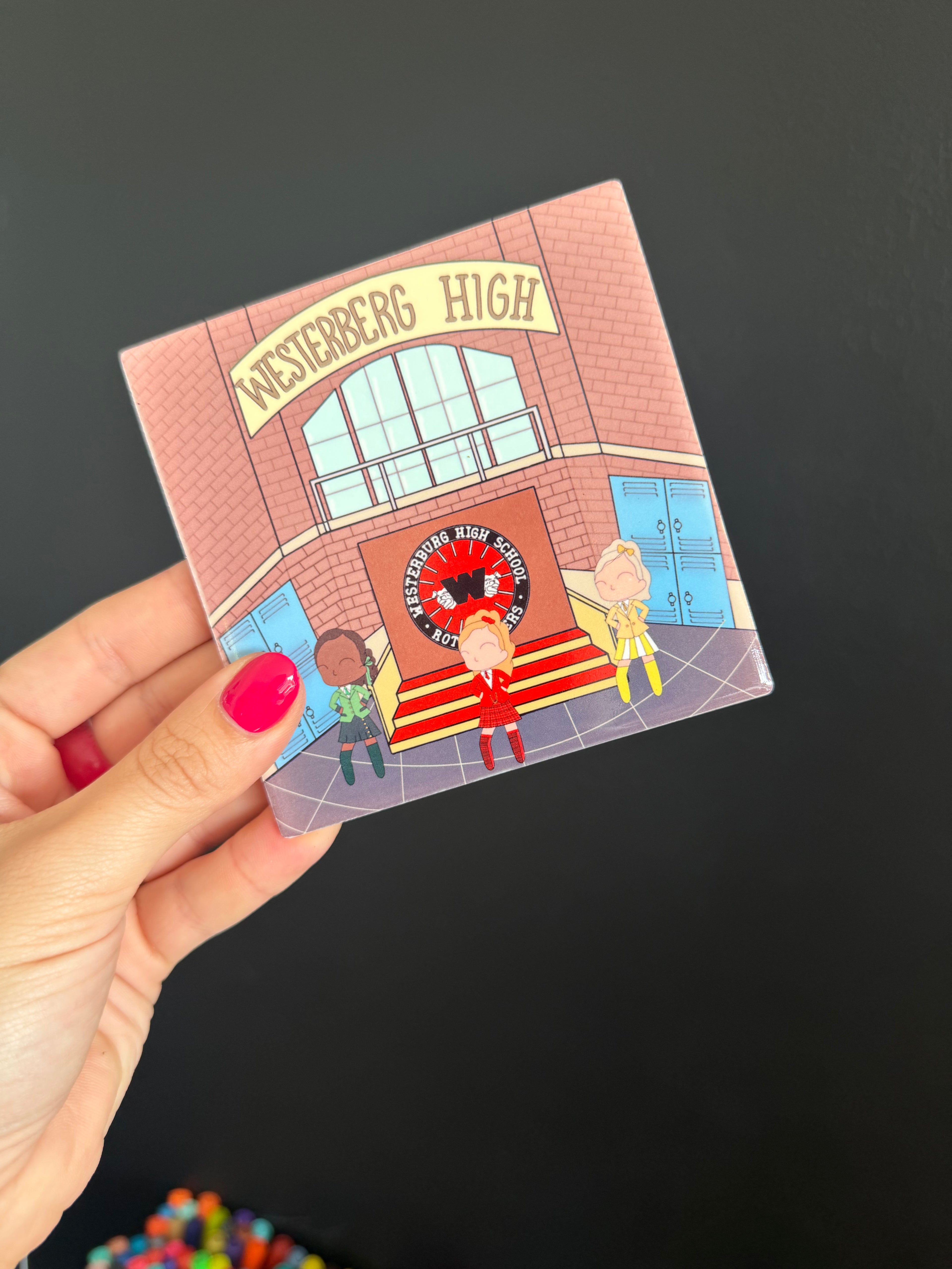 Heathers Inspired Hand Pressed Coaster