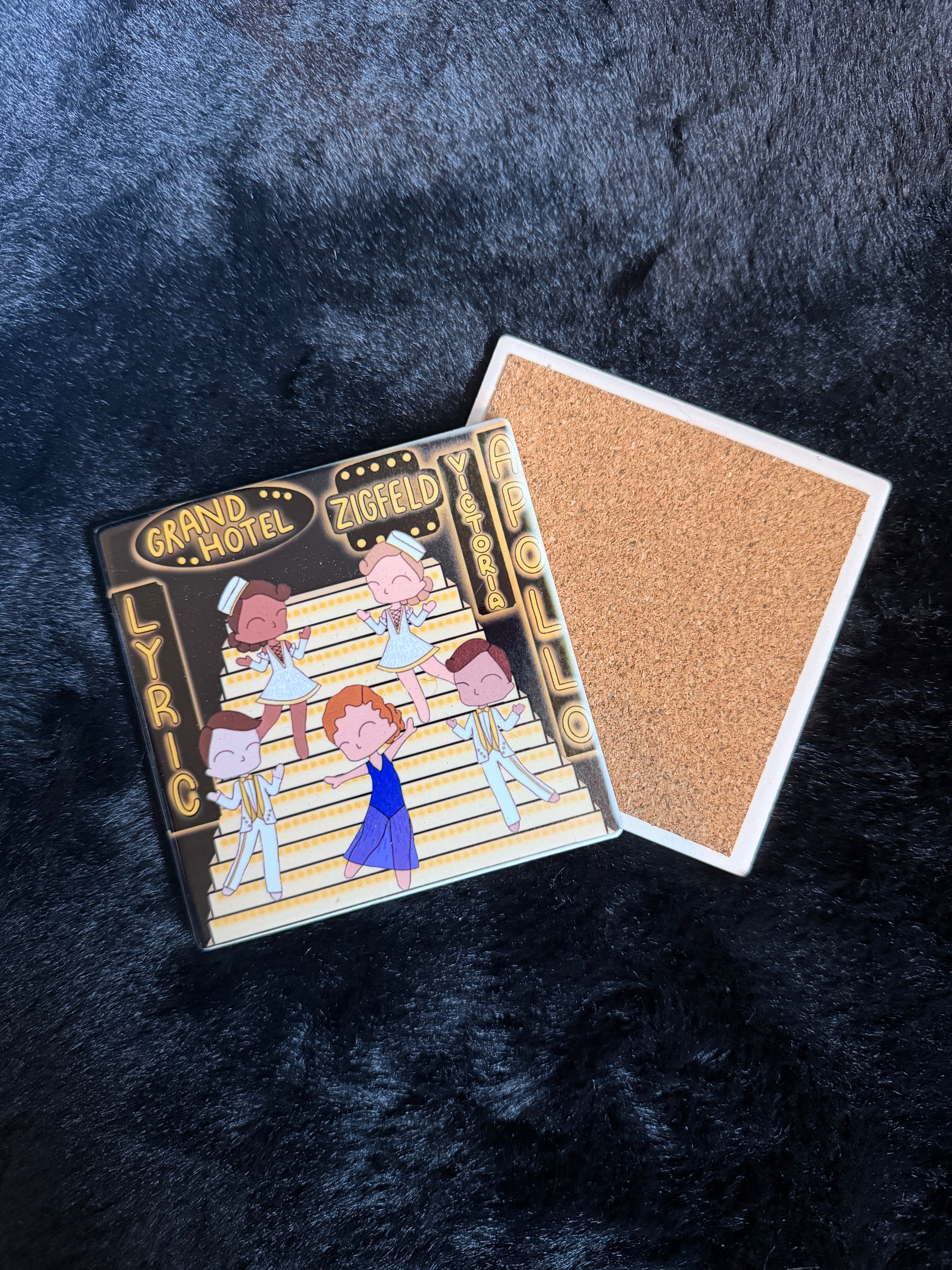 42nd Street the Musical Inspired Hand Pressed Coaster