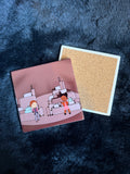 Two Strangers the Musical Inspired Hand Pressed Coaster