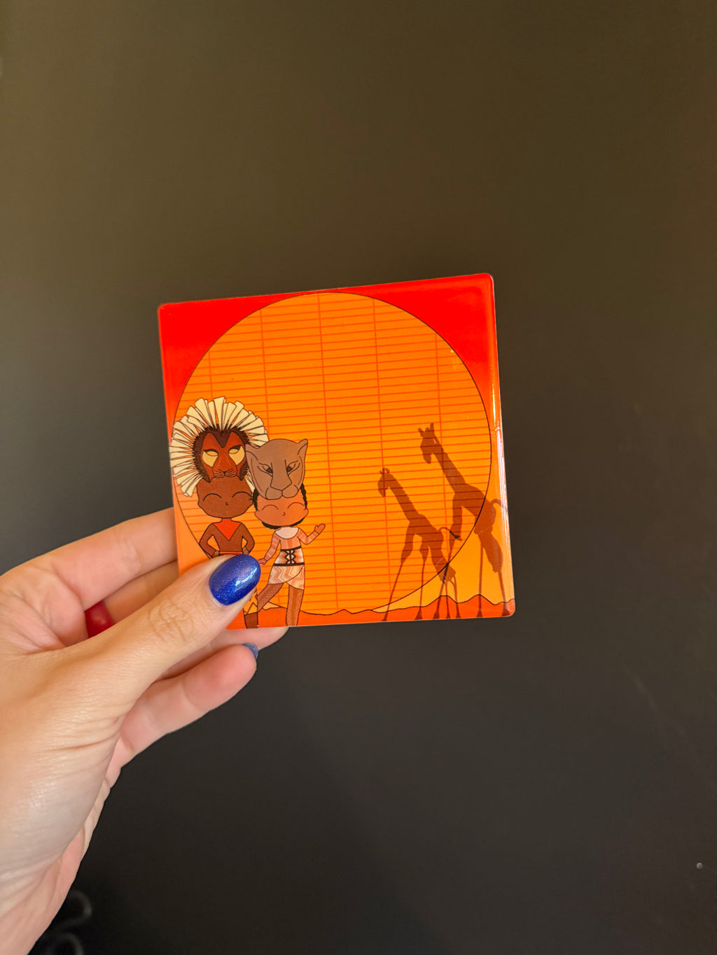 Lion King the Musical Inspired Hand Pressed Coaster
