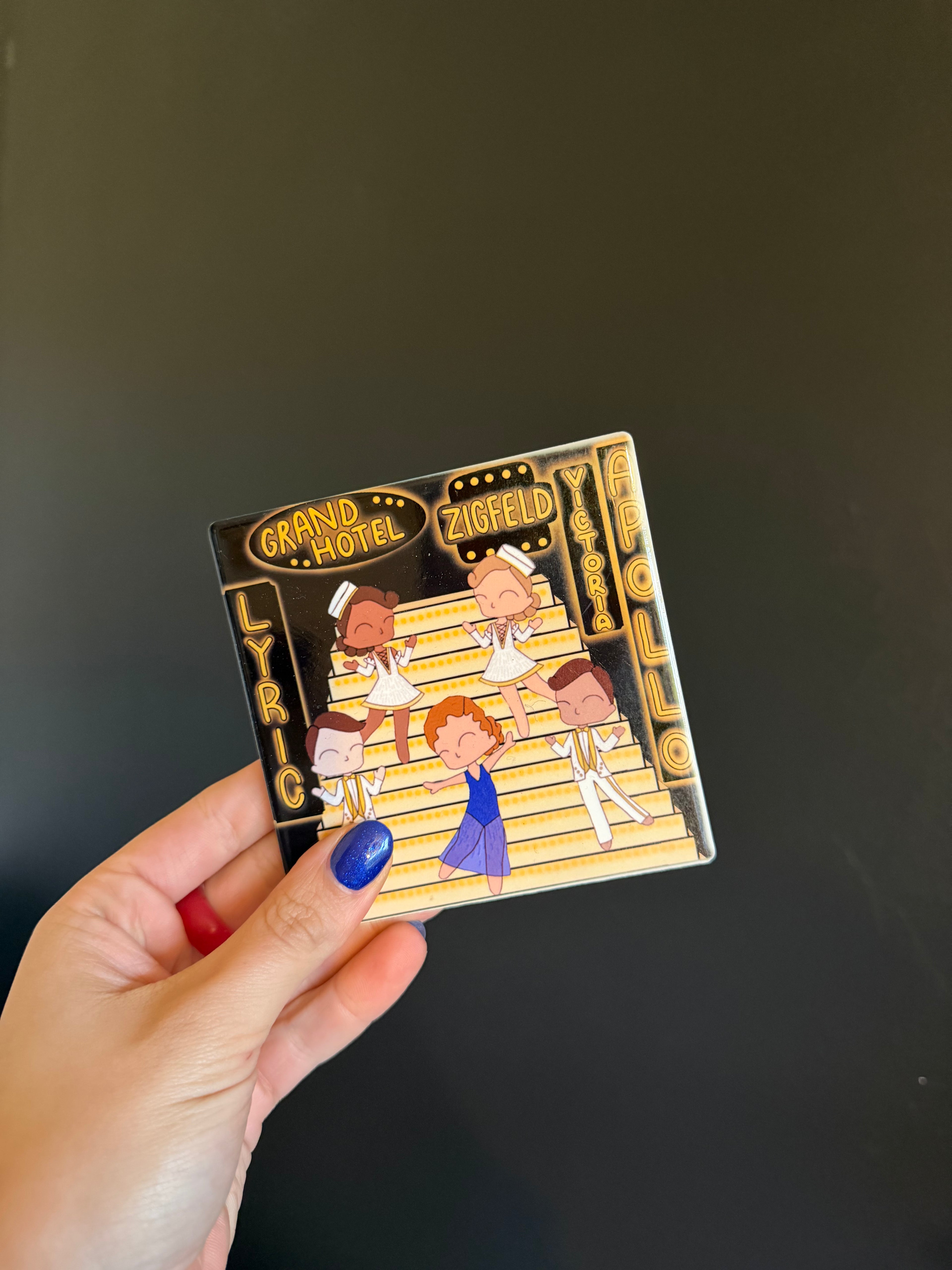 42nd Street the Musical Inspired Hand Pressed Coaster