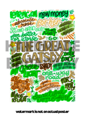 Great Gatsby- Musical Inspired Glossy Print - Originally Hand Drawn