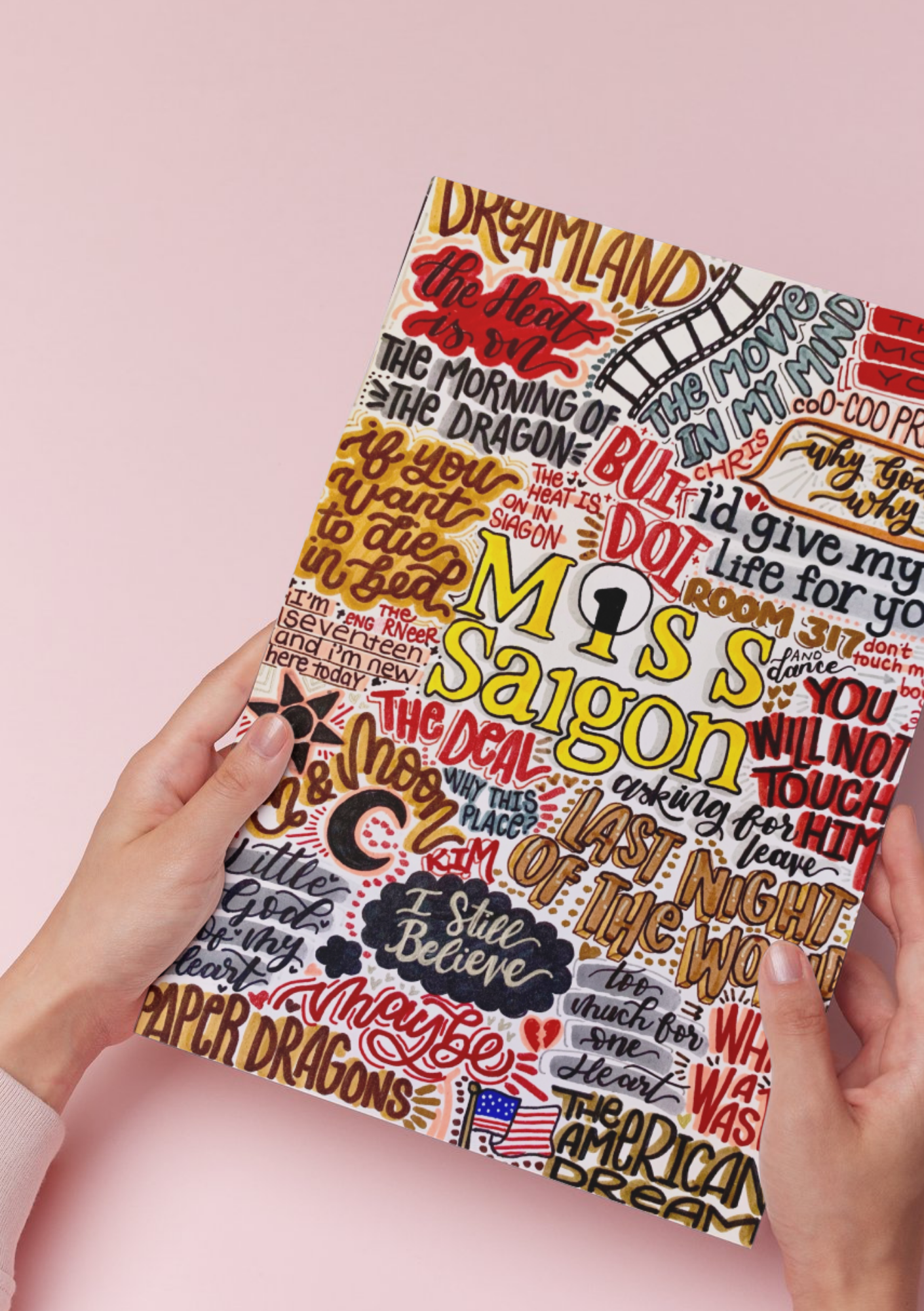 Miss Saigon- Musical Inspired Glossy Print - Originally Hand Drawn