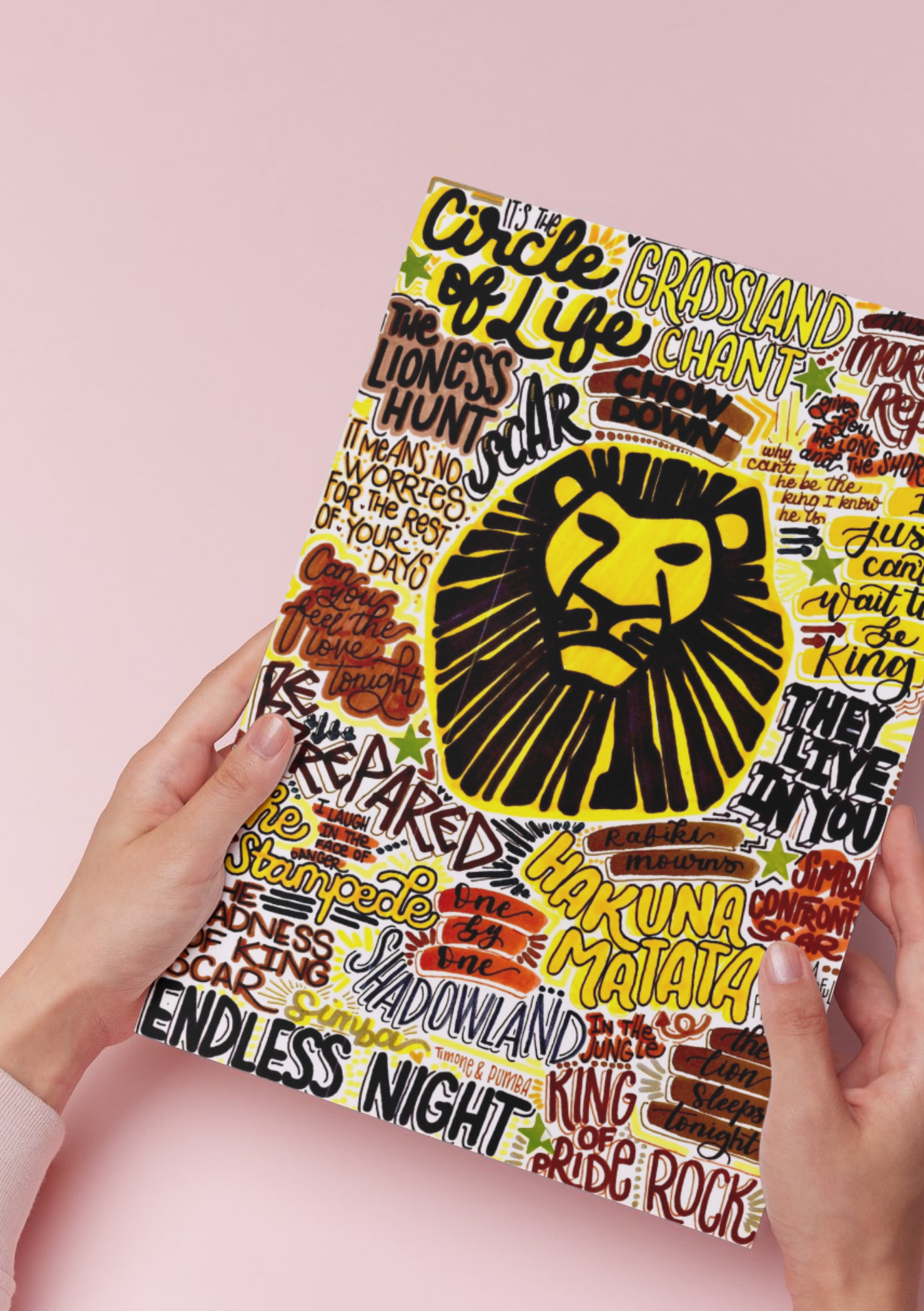 Lion King- Musical Inspired Glossy Print - Originally Hand Drawn