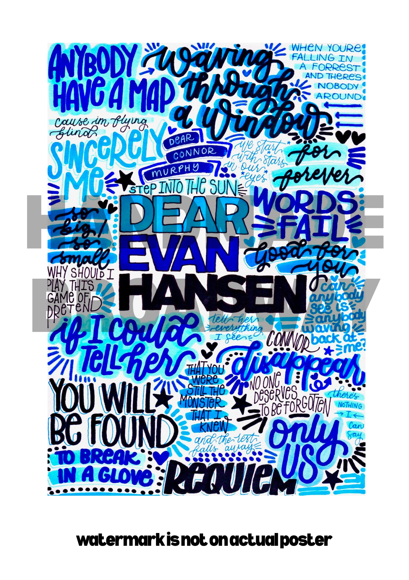 Dear Evan Hansen- Musical Inspired Glossy Print - Originally Hand Drawn