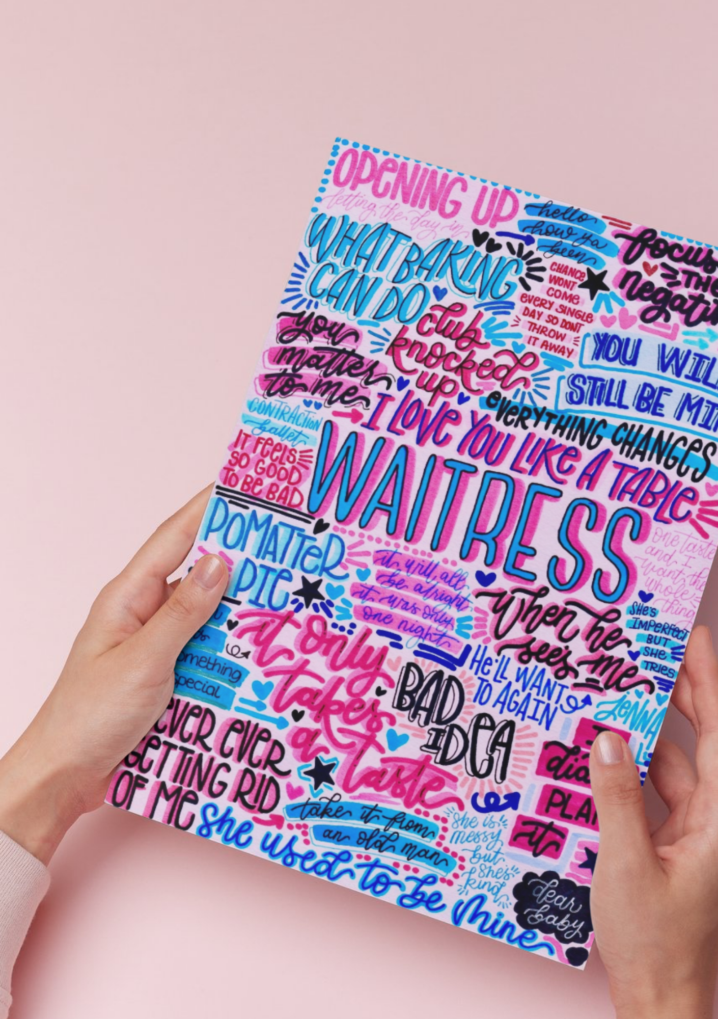 Waitress- Musical Inspired Glossy Print - Originally Hand Drawn