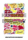 Two strangers carry a cake across New York- Musical Inspired Glossy Print - Originally Hand Drawn