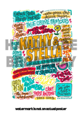 Kathy and Stella- Musical Inspired Glossy Print - Originally Hand Drawn