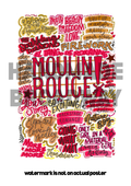 Moulin Rouge- Musical Inspired Glossy Print - Originally Hand Drawn